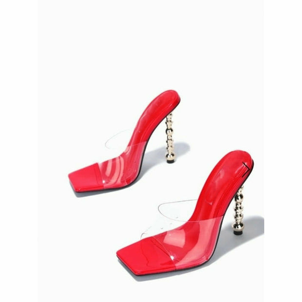 Major Metro - Clear Red heel - KRAVE SHOE