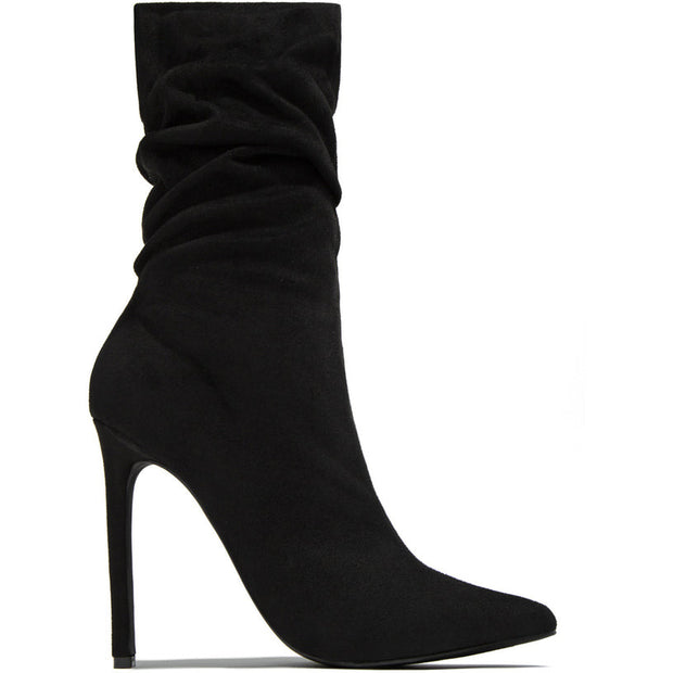 Liana - black booties - KRAVE SHOE