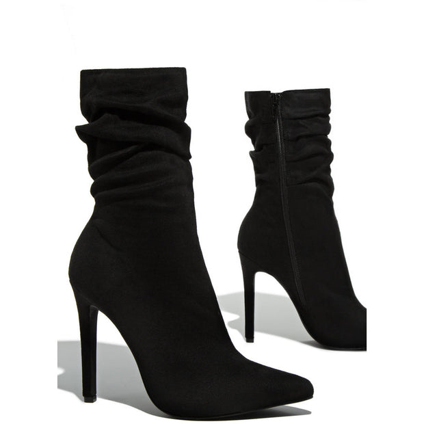 Liana - black booties - KRAVE SHOE